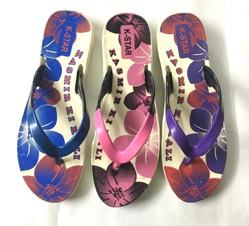 Ladies EVA Slippers - PVC Upper, Sizes 5-8 | Multicolor, Lightweight & Durable, Washable, Skid-Proof