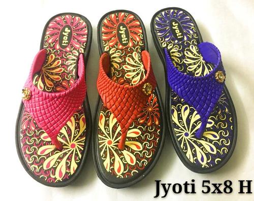 Ladies EVA Slippers - PVC Upper, Sizes 5-8 | Lightweight, Skid-Proof, Multicolor Designs for All Seasons