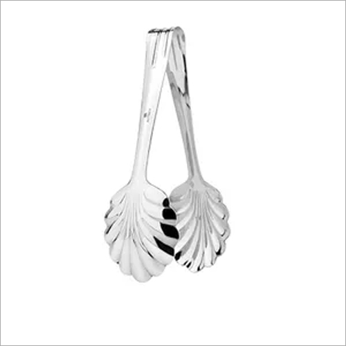 Tong Salad Stainless Steel - 23 cm Size, Satin Matt Finish, Shell Design | 12 Pieces, Satin Mat Color
