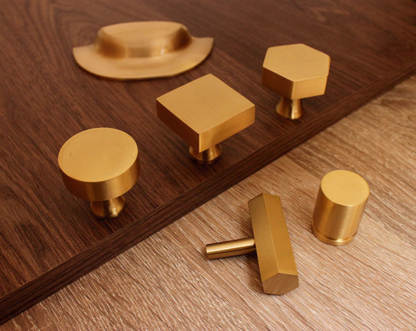 Brass Knobs - Round Gold Knob Application: Furniture