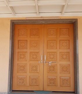 Carving Door - Teak Wood, 30mm To 45mm Thickness | Custom Sizes, Brown Or Black, High-quality Carvings With Perfect Symmetry