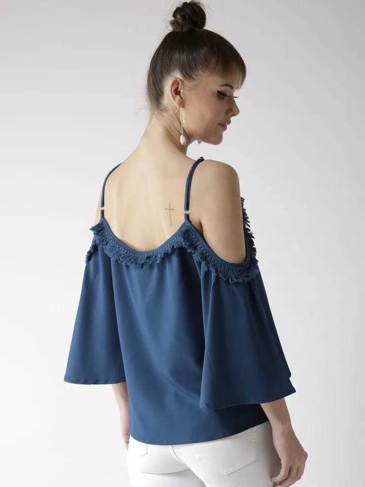 Blue Fancy Loose Summer Wear Top