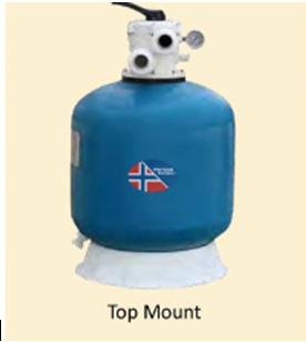 Swimming Pool Filters - Fiberglass 20 Inches, Blue - 50 Gpm Flow Rate, 150 Psi Pressure Rating, Multiport Valve Type