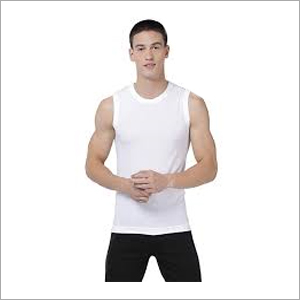 White Broad Strap Sando Vest