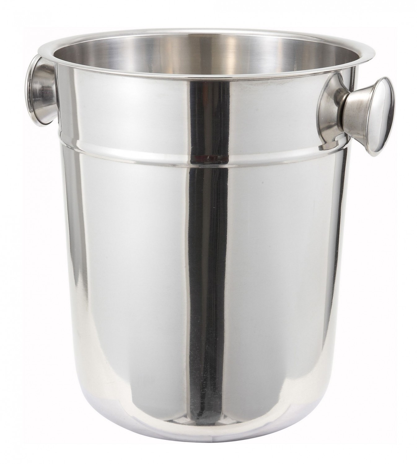 Mirror Finish Wine Bucket With Folding Tripod Stand Ss 71 Cms