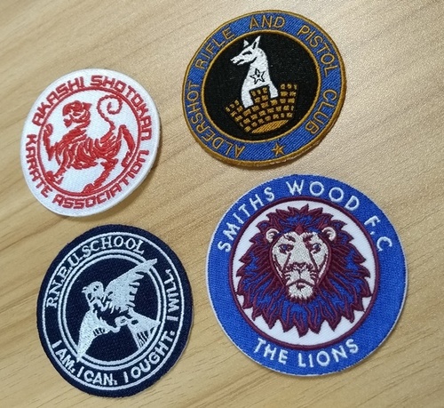 Blazer Badge - Fabric and Metal, Embroidered Round Design 40-80 mm | Custom Size, High Quality Thread, Solid Gold Plating, Direct Shipping Worldwide