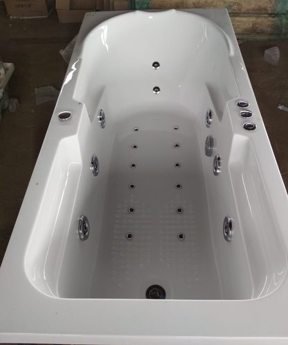 Jacuzzi Bathtub - Acrylic Material, 1500*750 Mm Dimensions, Glossy/satin Finish, White Color, Single Seater For Hydro Massage Therapy And Relaxation