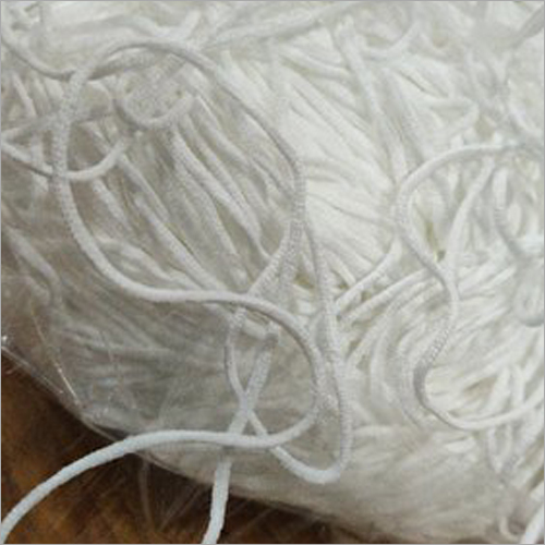 Elastic Ear Loop For Face Mask - Polyester Material, 3mm Thickness , Flexible White Design for Comfortable Mask Wear and Versatile Craft Uses