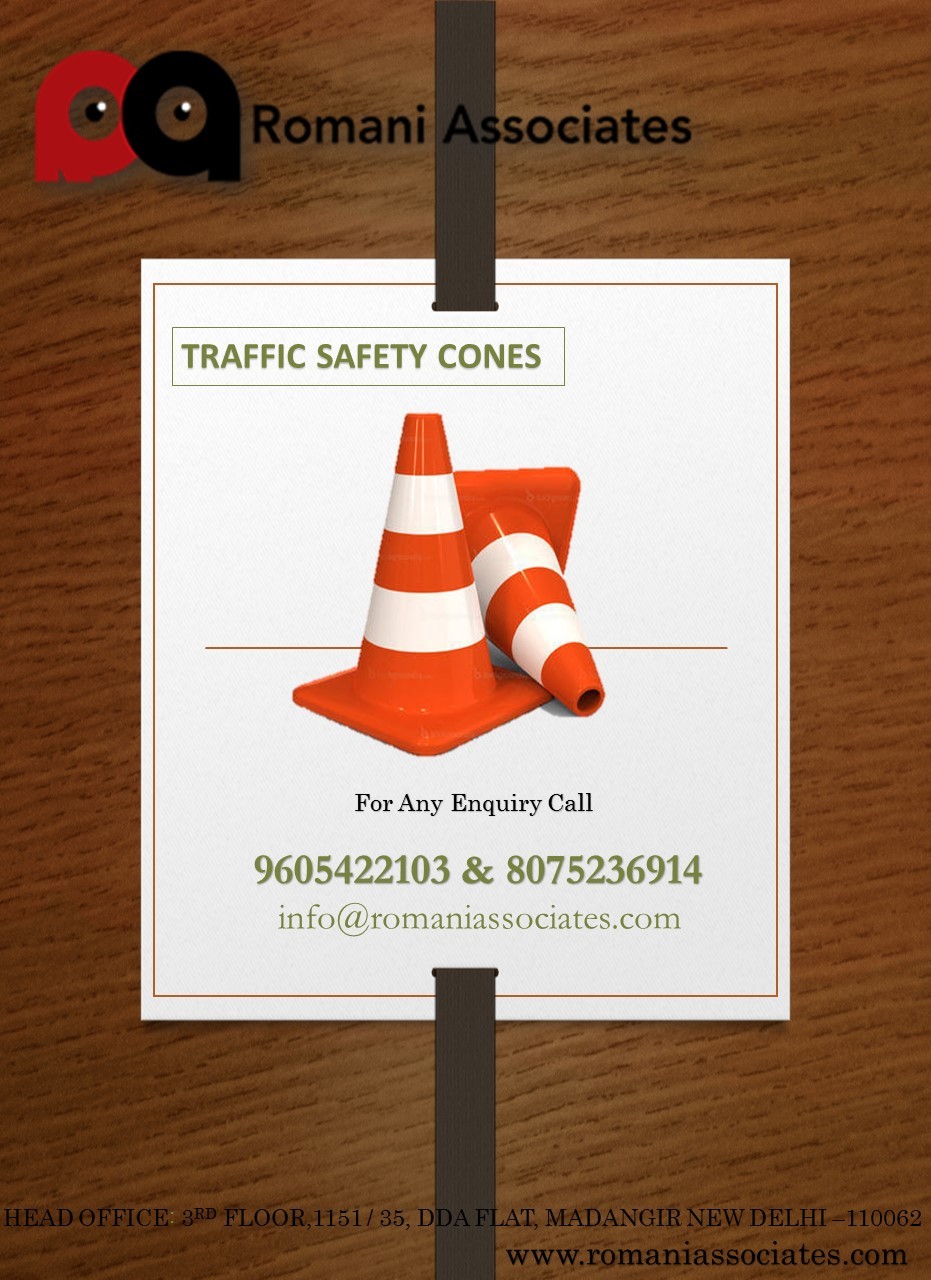 Safety Cone - Pvc 750mm Height, 450mm Base Diameter | Orange With Reflective Strips, Lightweight 1.5kg Conical Design