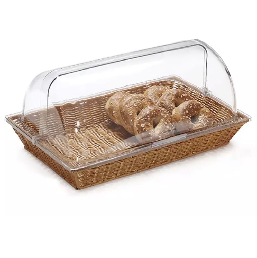 Bread Basket Pp Ivory With Pc Roll Top Cover Rect 1/1