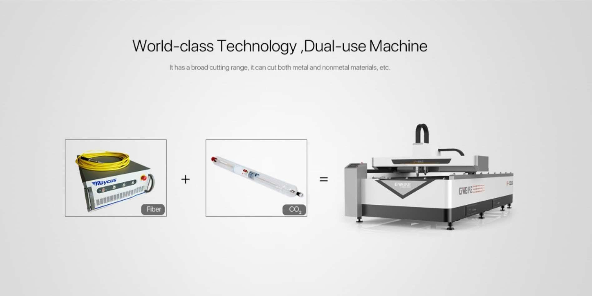 Lf1325lc Fiber And Co2 Dual Use Laser Cutting Machine