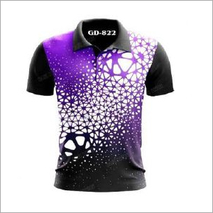 Black-White-Purple P.M.C Front Sublimation T-Shirt