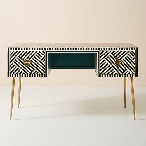 Bone Inlay Corner Table