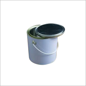 Round Tin Container - 4 Ltr. Stainless Steel, Printed Design | Round Shape, Versatile Packaging For Oils, Ghee, Paint, And Chemicals