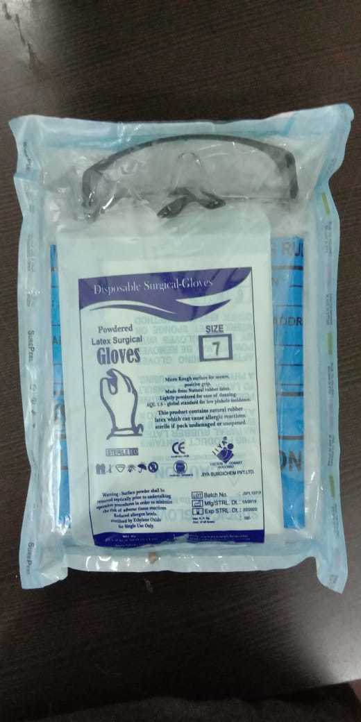 Ppe Kit - Non Woven Material, Universal Size, White Color | Includes Coverall, Shoe Leggings, Gloves, 3 Ply Face Mask, Goggles, Waste Collection Bag