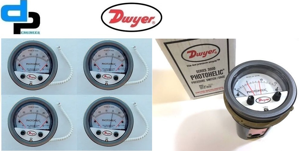 Dwyer A3005 Photohelic Pressure Switch Gauge Accuracy: A 2% Of Fs At 70a F (21.1a C)