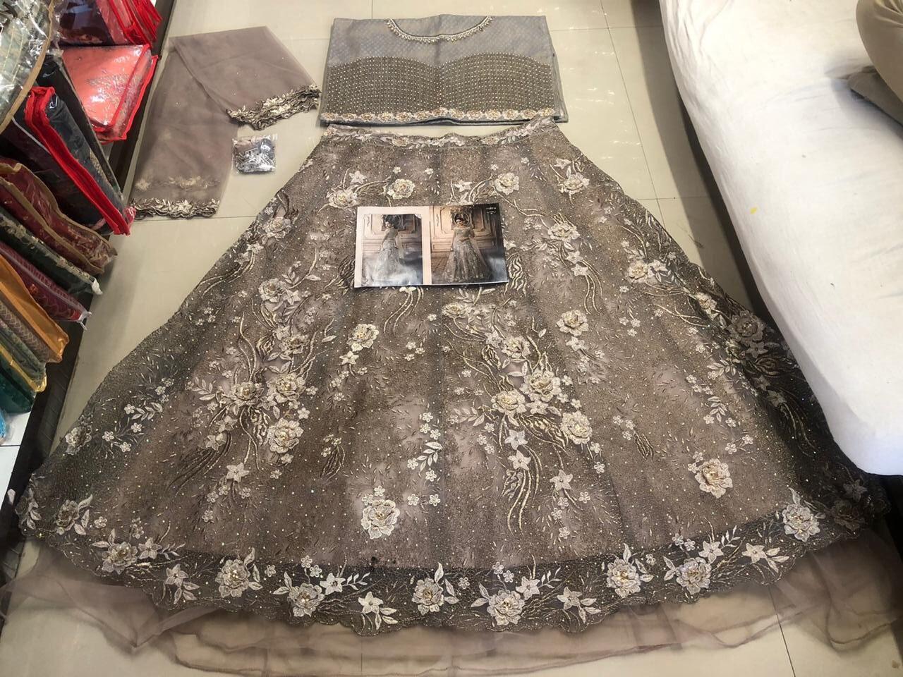 Grey Fancy Lahenga Choli
