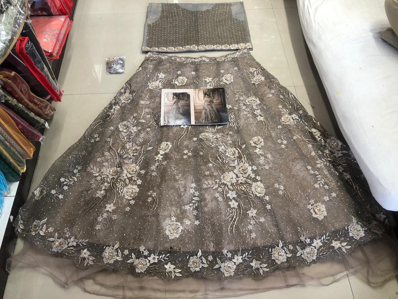 Grey Fancy Lahenga Choli