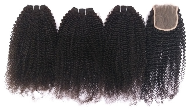 Brazilian Curly Hair Machine Weft Best Hair - Color: Natural