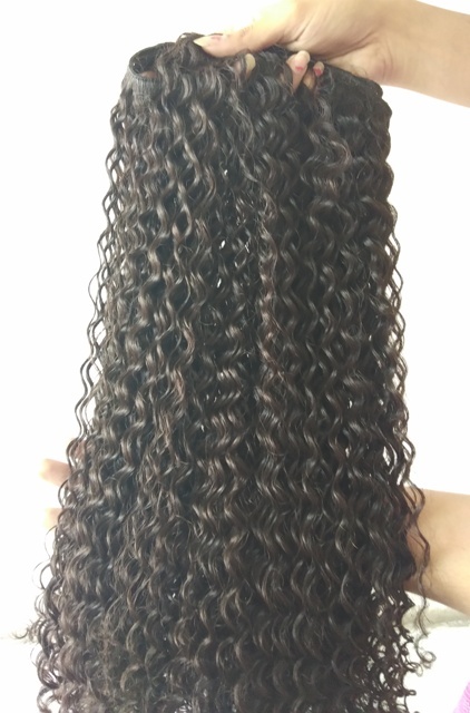 Brazilian Curly Hair Machine Weft Best Hair - Color: Natural