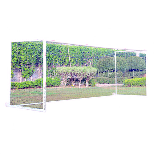 Movable Football Goal Post - MS Standard Size, Waterproof White Round Design | Customized and Non-Customized Options Available