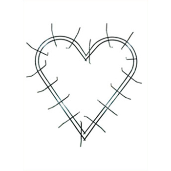 हार्ट डबल पुष्पांजलि वायर फॉर्मिंग