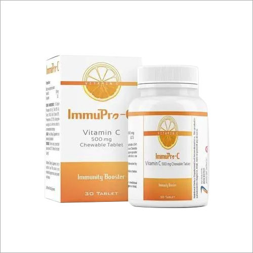 Vitamin C Chewable Tablets - Immunity Booster, Ascorbic Acid Enriched | 18-Month Shelf Life, Promotes Nutrition, Supports Overall Well-being