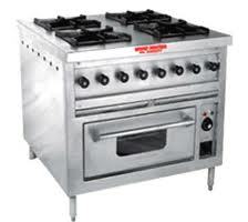 चार बर्नर रेंज विथ ओवन