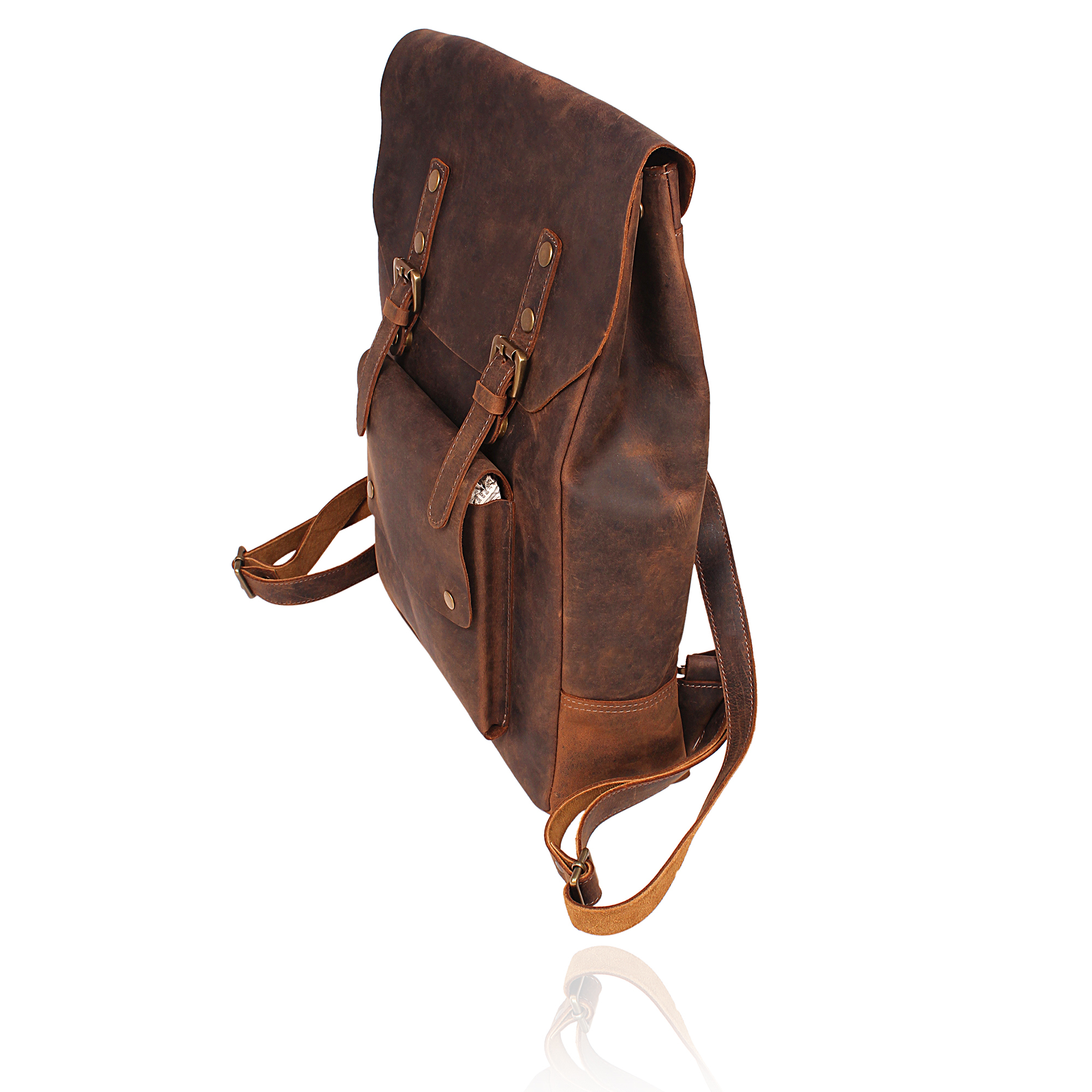 Same As Picture Vintage Leather Backpack