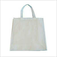 सफेद सादा बिना बुना हुआ लूप हैंडल कैरी बैग