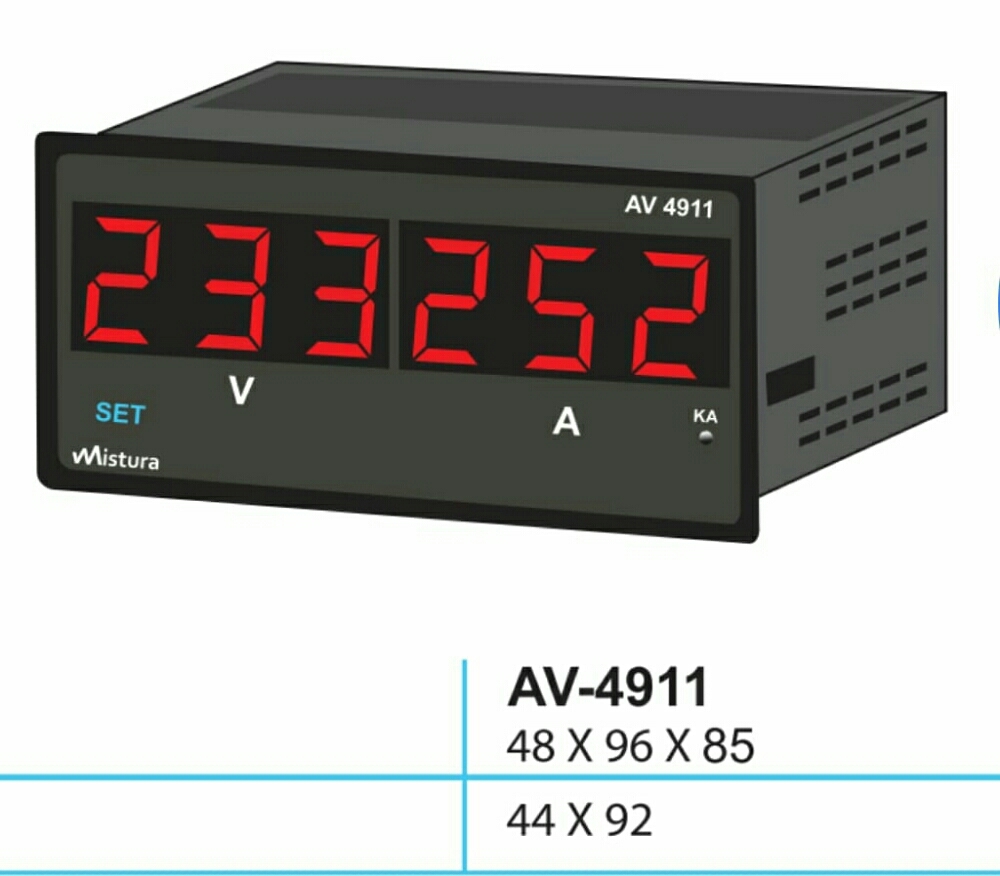 Digital Volt + Amp Combined Meter Dimension(l*w*h): 96x96x65 Millimeter (Mm)