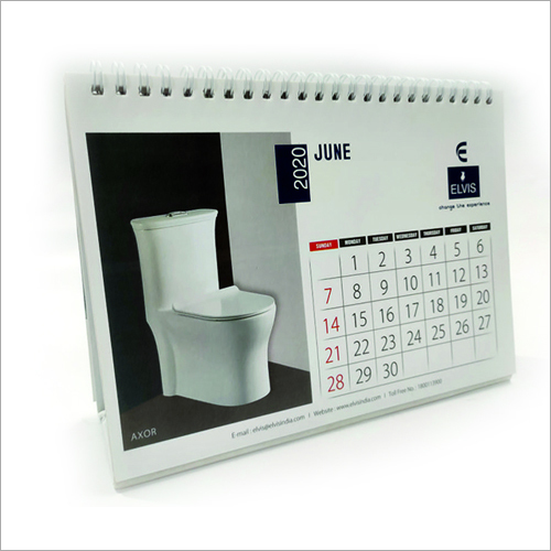 Table Calendar Printing Services - Glossy Paper, 8.5 x 11 Inches | Full Color, Spiral Binding, 100+ Quantity