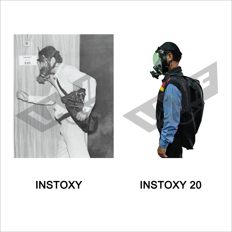 Short Duration Self Contained Breathing Apparatus - Full Face, 20 To 30 Minutes Duration | Compact Black Bag, Easy To Use Demand Valve