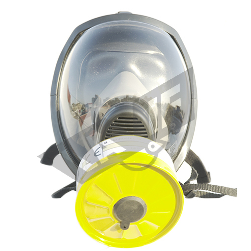 Vista Gas Mask Respirator - Silicon Full Face , Ce Marked With Polycarbonate Visor And Netted Five Point Harness