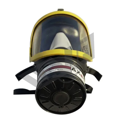 Vista Gas Mask Respirator - Silicon Full Face , Ce Marked With Polycarbonate Visor And Netted Five Point Harness