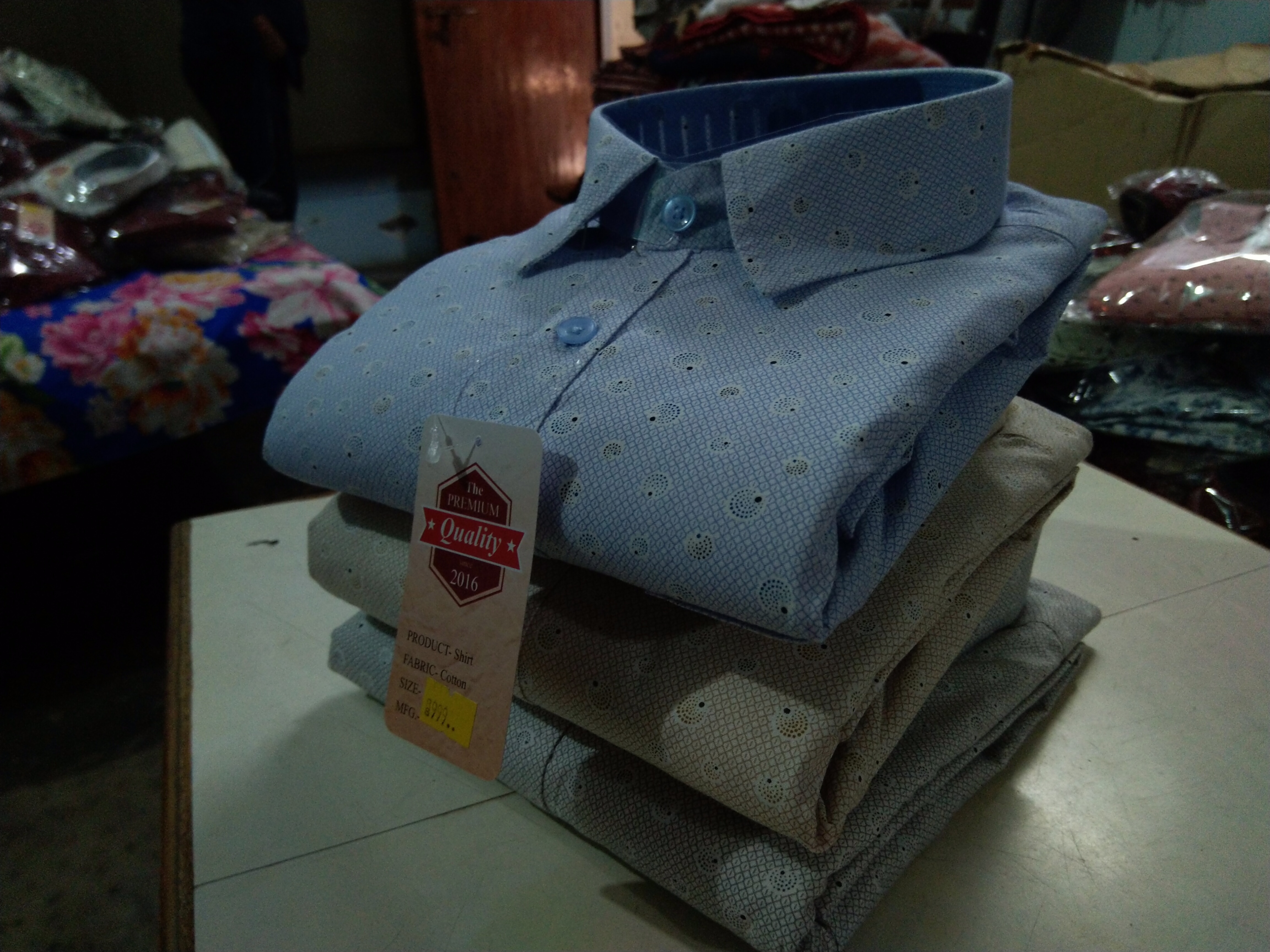 Printed Shirt - Cotton, Available In Various Sizes | Trendy Design With Long Sleeves And Classic Collar