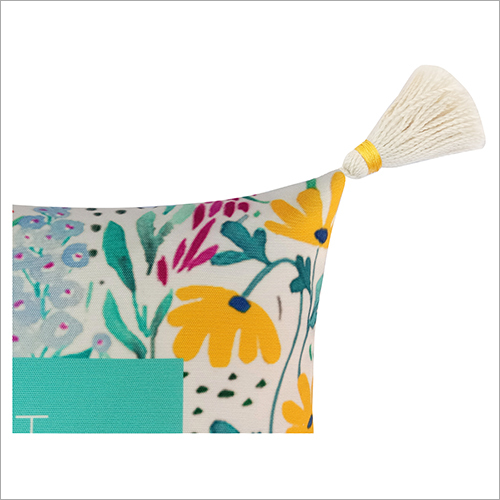 Printed Cushion - Polyester, 40 X 40 Cm, Multicolor | Square Shape, Cotton Filling, Ideal For Bedrooms And Living Rooms