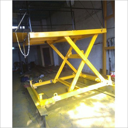 Yellow Industrial Electric Scissor Lift Table