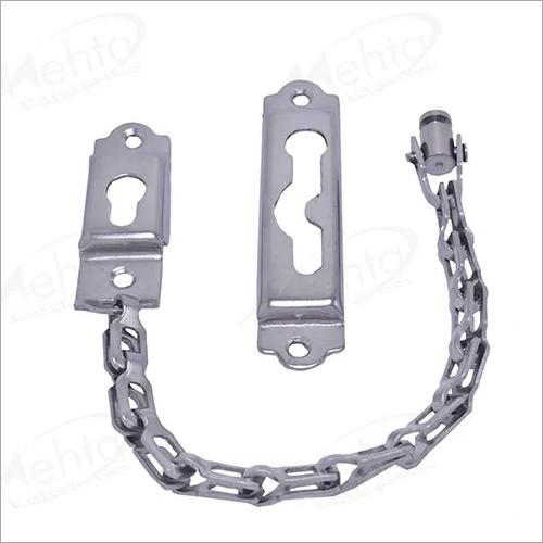 Furniture Fitting Door Chain 3 - Drum Polish Finish | Secure Locking Mechanism, Durable Design, Easy Installation, Enhances Home Security