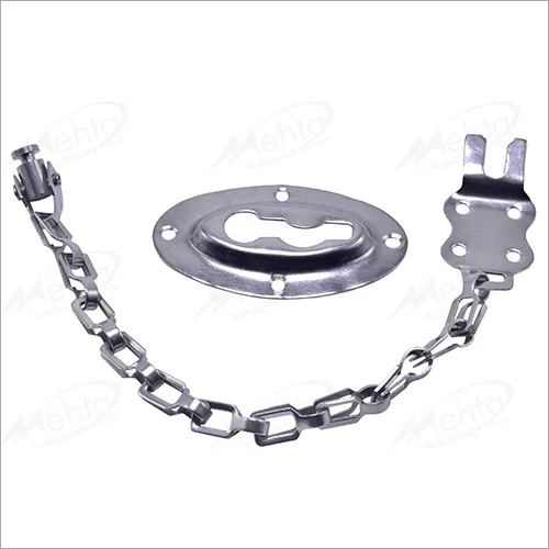 Furniture Fitting Door Chain 1 - Metal, Drum Polish Finish | Door Chain No.1, Ideal for Furniture Accessories and Enhanced Security