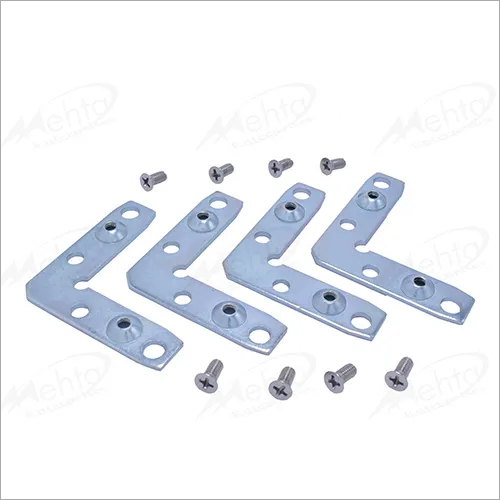 Furniture Fitting Profile Connector - Metal, Drum Polish Finish | Durable Profile Connector for Seamless Assembly of Furniture Components