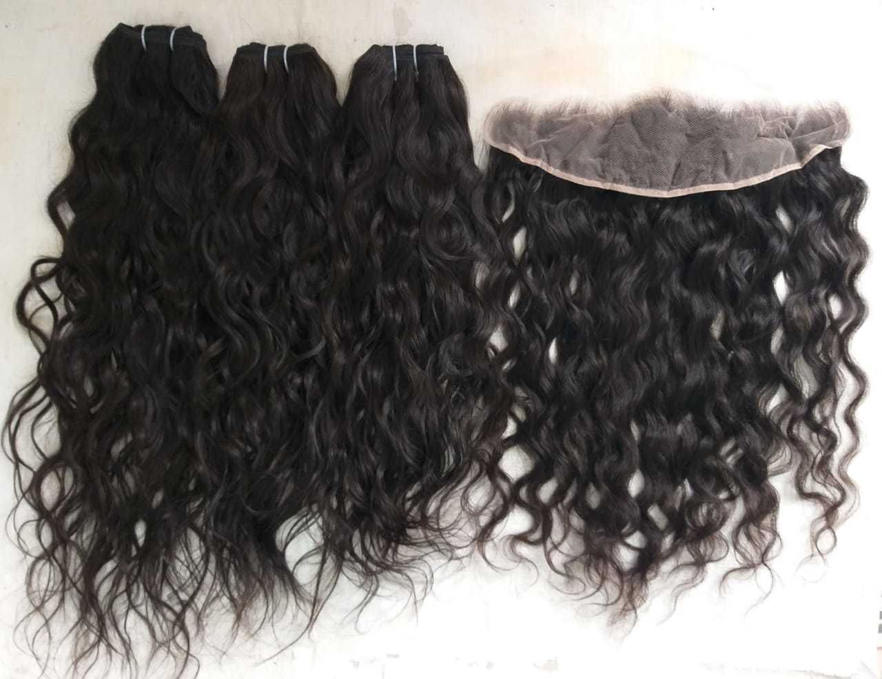 Raw Indian Wavy Hair Lace Frontal Swiss Transparent Frontal Application: Profesional