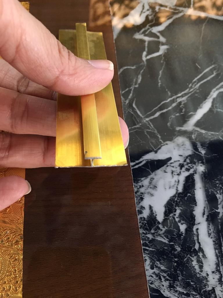 H Profile - Metal Cladding, 8ft. | Glossy Finish, Seamless Joint Coverage For Marble And Pvc Wall Sheets