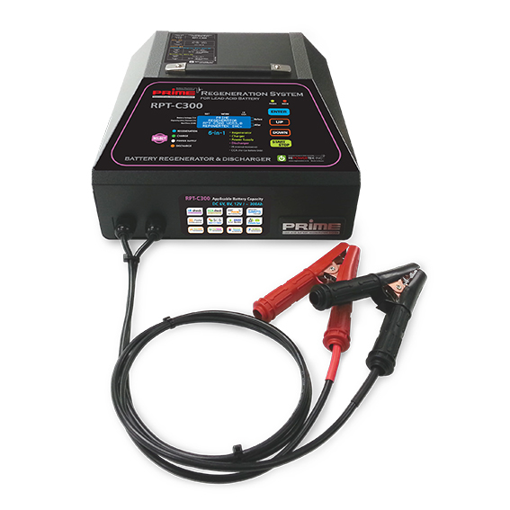 Rptc300 Battery Regenerator - 43x52x28 Cm, 13.2 Kg | 6in1 Restoration System, Max 25a Charge, Discharge & Power Supply Modes, Real-time Monitoring, Cca & Ir Testing