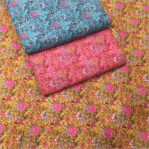 Cotton Variety Printed Fabric - 100% Cotton, Multicolor Floral Design | Washable, Lightweight, Versatile for Garment & Home Decor