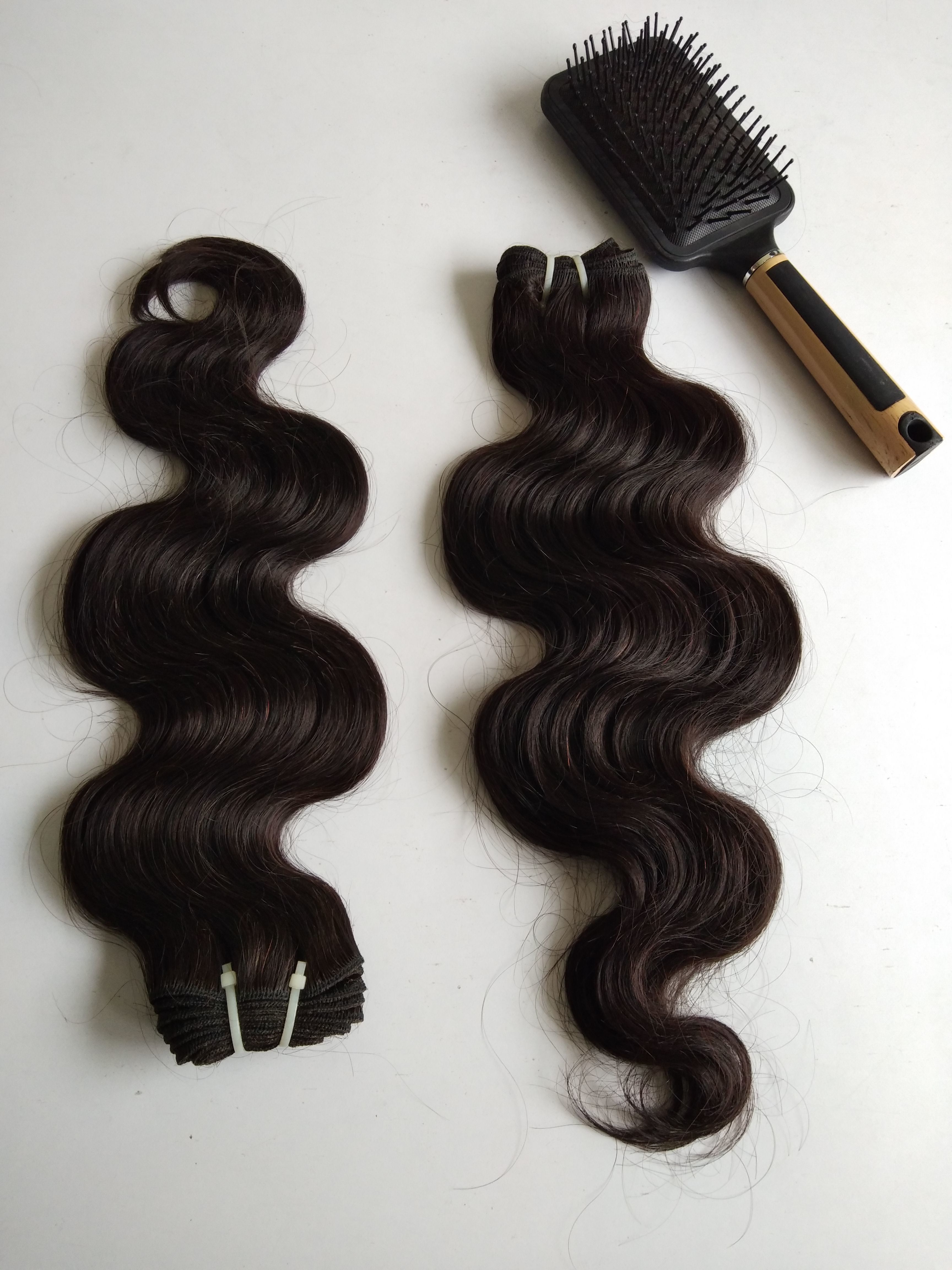 Natural Color Virgin Body Wave Hair - 100% Human Indian Hair, 8-40 Inch Lengths | Tangle-free, Shedding-free, Easy Maintenance, Cuticle-aligned, Long Lasting