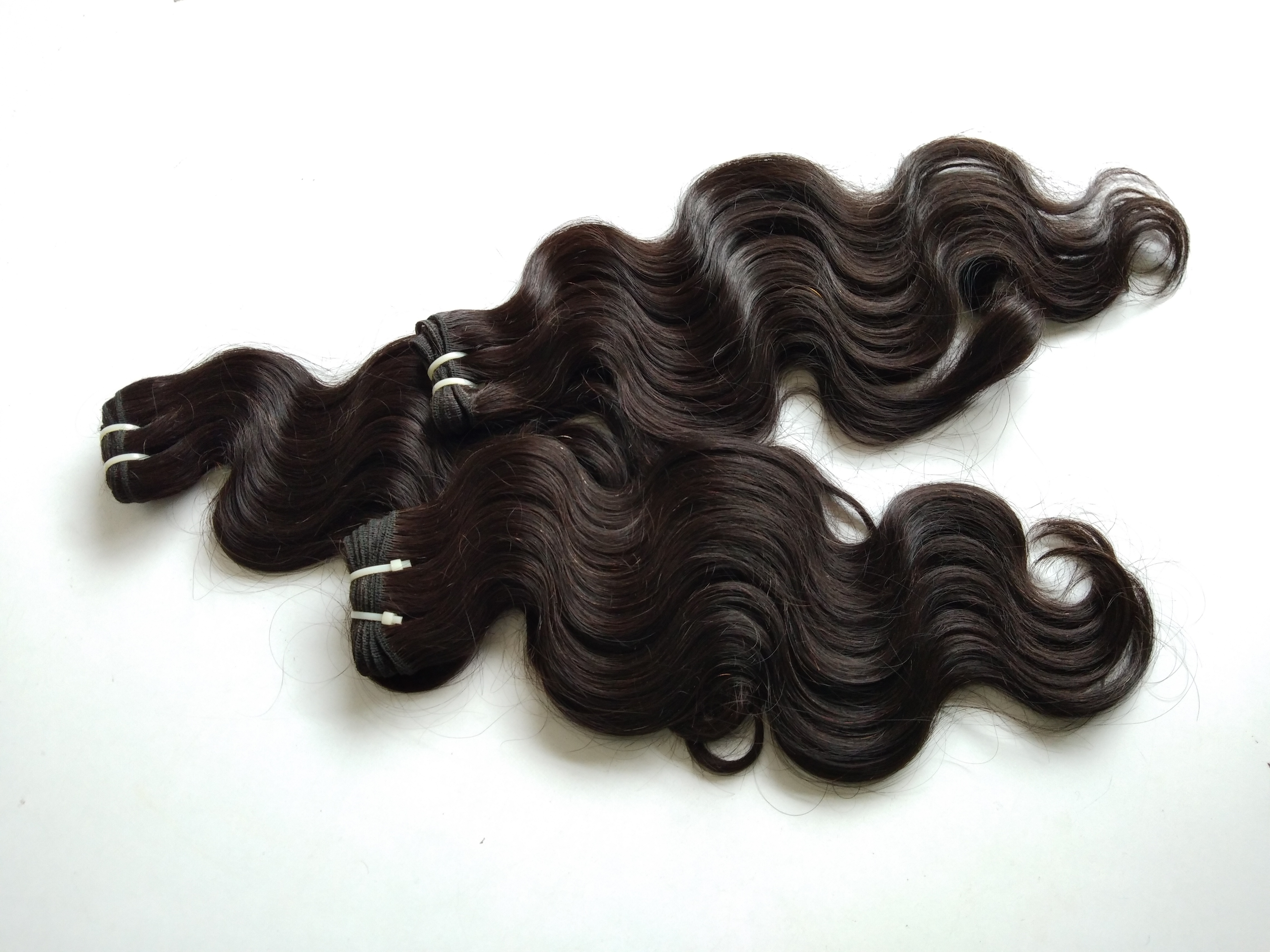 Natural Color Virgin Body Wave Hair - 100% Human Indian Hair, 8-40 Inch Lengths | Tangle-free, Shedding-free, Easy Maintenance, Cuticle-aligned, Long Lasting