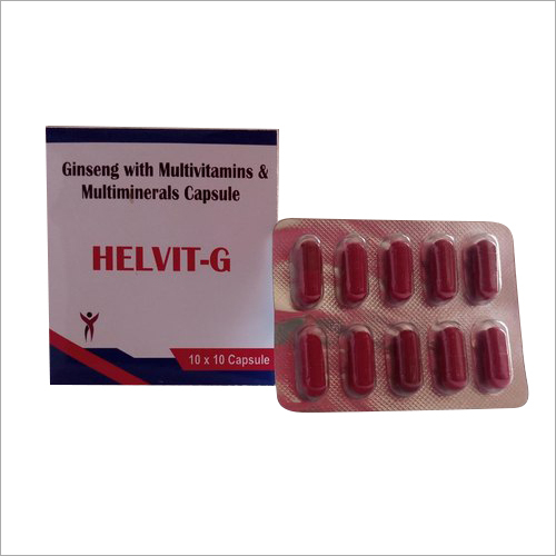 Ginseng with Multivitamin and Multiminerals Capsule - 10x10 Capsules | Promotes Nutrition, 18 Months Shelf Life, Prescription Dosage