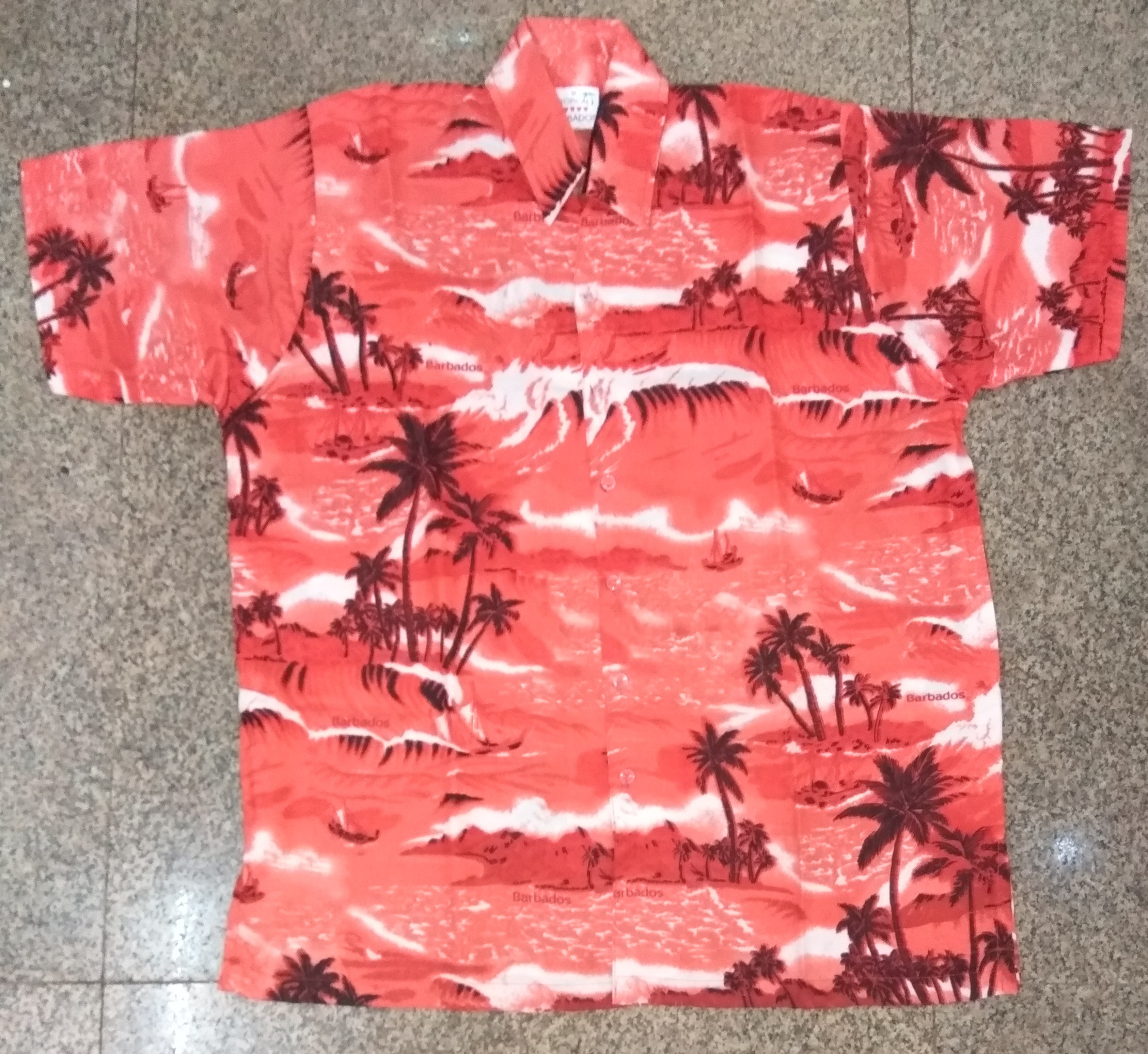 Blue 100% Polyester Beach Shirt