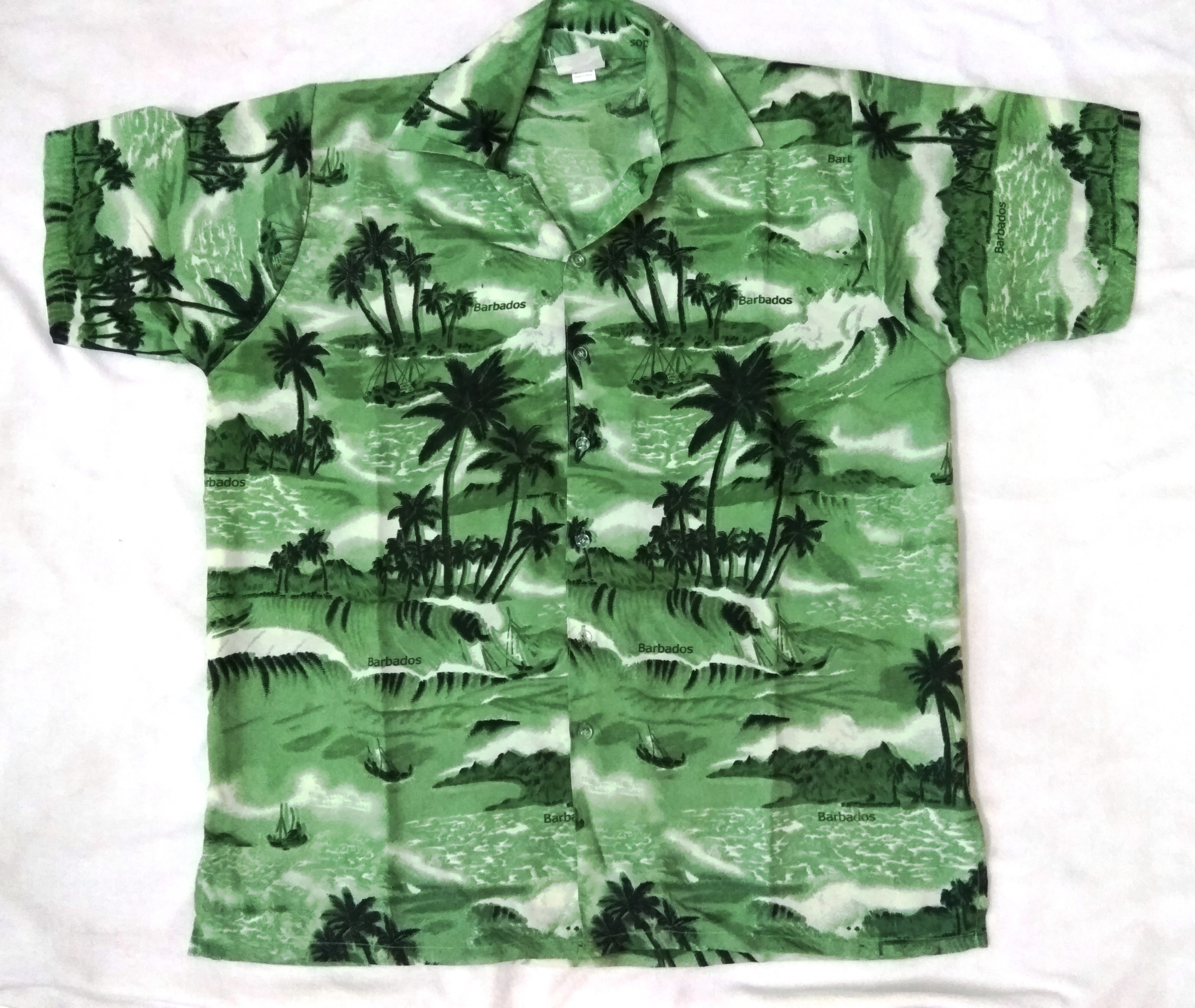 Blue 100% Polyester Beach Shirt